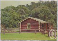 <span class="caption-caption">Log Cabin, Bunya Mountains</span>, c1970-2000. <br />Postcard, collection of <span class="caption-contributor">Murray Views Collection</span>.