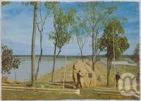 <span class="caption-caption">The Fairbairn Dam, Central Highlands</span>, c1970-2000. <br />Postcard, collection of <span class="caption-contributor">Murray Views Collection</span>.
