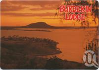 <span class="caption-caption">Overlooking the Lodge, Lake Darymple and Mt McConnel at Sunset, Burdekin Lodge</span>, c1970-2000. <br />Postcard, collection of <span class="caption-contributor">Murray Views Collection</span>.