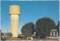 <span class="caption-caption">Water Tower, Cunnamulla</span>, c1970-2000. <br />Postcard, collection of <span class="caption-contributor">Murray Views Collection</span>.