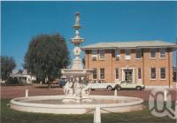 <span class="caption-caption">Remembrance Fountain, Cunnamulla</span>, c1970-2000. <br />Postcard, collection of <span class="caption-contributor">Murray Views Collection</span>.