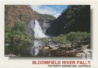 <span class="caption-caption">The white waters of the Bloomfield River Falls tumble to the river below, providing a spectacular sight</span>, c1970-2000. <br />Postcard, collection of <span class="caption-contributor">Murray Views Collection</span>.