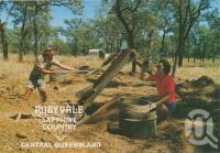 <span class="caption-caption">Fossicking for sapphires on the rich Anakie Gemfields</span>, c1970-2000. <br />Postcard, collection of <span class="caption-contributor">Murray Views Collection</span>.
