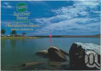 <span class="caption-caption">One of the popular picnic areas at picturesque Fairbairn Dam, via Emerald</span>, c1970-2000. <br />Postcard, collection of <span class="caption-contributor">Murray Views Collection</span>.