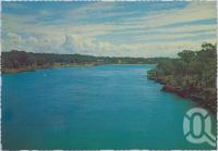 <span class="caption-caption">View from John Oxley Bridge looking downstream Boyne River to Boyne Island</span>, c1970-2000. <br />Postcard, collection of <span class="caption-contributor">Murray Views Collection</span>.