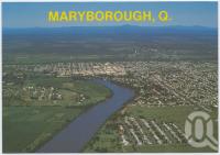 <span class="caption-caption">Aerial view of the city and the Mary River, Maryborough</span>, c1970-2000. <br />Postcard, collection of <span class="caption-contributor">Murray Views Collection</span>.