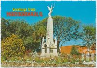 <span class="caption-caption">War Memorial at entrance to Botanical Gardens, Maryborough</span>, c1970-2000. <br />Postcard, collection of <span class="caption-contributor">Murray Views Collection</span>.