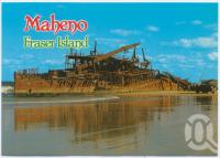 <span class="caption-caption">Wreck of the "Maheno" which ran aground during a cyclone in 1935, 10 kilometres north of Happy Valley Resort, Fraser Island</span>, c1970-2000. <br />Postcard, collection of <span class="caption-contributor">Murray Views Collection</span>.