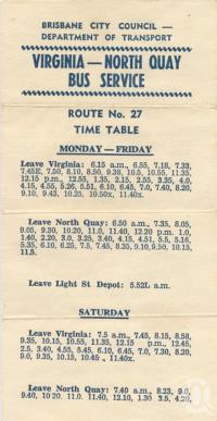 <span class="caption-caption">Virginia - North Quay Bus Service Timetable</span>, 1965. <br />Souvenir, collection of <span class="caption-contributor">John Young</span>.