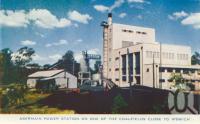 <span class="caption-caption">Abermain power station, Tivoli</span>, c1952. <br />Postcard by <span class="caption-publisher">Sydney G Hughes</span>, collection of <span class="caption-contributor">John Young</span>.
