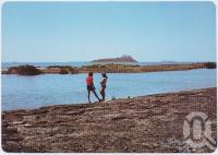 <span class="caption-caption">Highwater Island from Half Tide Inlet</span>, c1970-2000. <br />Postcard, collection of <span class="caption-contributor">Murray Views Collection</span>.