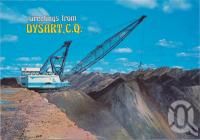 <span class="caption-caption">Draglines remove overburden off the coal seam, Saraji Mine, Dysart</span>, c1970-2000. <br />Postcard, collection of <span class="caption-contributor">Murray Views Collection</span>.