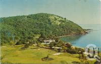 <span class="caption-caption">South Molle Island, overlooking the golf course</span>, 1968. <br />Postcard by <span class="caption-publisher">Murray Views Pty Ltd</span>, collection of <span class="caption-contributor">Centre for the Government of Queensland</span>.