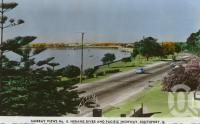 <span class="caption-caption">Nerang River and Pacific Highway, Southport</span>, 1959. <br />Postcard by <span class="caption-publisher">Murray Views Pty Ltd</span>, collection of <span class="caption-contributor">John Young</span>.