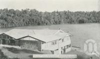 <span class="caption-caption">Guest house, Lake Barrine</span>, c1945. <br />Postcard folder by <span class="caption-publisher">Murray Views Pty Ltd</span>, collection of <span class="caption-contributor">Centre for the Government of Queensland</span>.