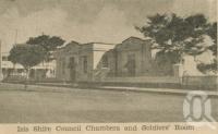 <span class="caption-caption">Isis Shire Council Chambers and Soldiers' Room</span>, c1945. <br />Postcard, collection of <span class="caption-contributor">Centre for the Government of Queensland</span>.