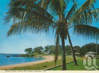 <span class="caption-caption">Coconut palms, Barney Point Beach, Gladstone</span>, c1975. <br />Postcard folder by <span class="caption-publisher">Murray Views Pty Ltd</span>, collection of <span class="caption-contributor">Centre for the Government of Queensland</span>.