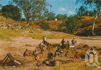 <span class="caption-caption">Tourists fossicking in Retreat Creek, Sapphire Town</span>, 1978. <br />Postcard by <span class="caption-publisher">Murray Views Pty Ltd</span>, collection of <span class="caption-contributor">Centre for the Government of Queensland</span>.