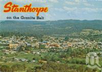 <span class="caption-caption">Stanthorpe on the Granite Belt</span>, c1985. <br />Postcard by <span class="caption-publisher">ICP</span>, collection of <span class="caption-contributor">Centre for the Government of Queensland</span>.