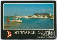 <span class="caption-caption">Spinnaker Sound Marina, near the bridge at Bribie Island</span>, c1970-2000. <br />Postcard, collection of <span class="caption-contributor">Murray Views Collection</span>.