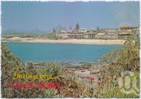 <span class="caption-caption">Looking towards King's Beach featuring the Glasshouse Mountains</span>, c1970-2000. <br />Postcard, collection of <span class="caption-contributor">Murray Views Collection</span>.