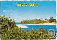 <span class="caption-caption">Tooway Lagoon looking toward Moffat Beach</span>, c1970-2000. <br />Postcard, collection of <span class="caption-contributor">Murray Views Collection</span>.