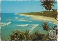 <span class="caption-caption">Surfing beach, looking south to Mt Coolum, Sunshine Beach</span>, c1970-2000. <br />Postcard, collection of <span class="caption-contributor">Murray Views Collection</span>.