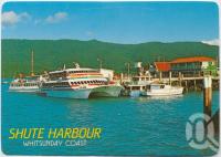 <span class="caption-caption">The cruise boats ready for departure to the various Whitsunday Islands, Shute Harbour</span>, c1970-2000. <br />Postcard, collection of <span class="caption-contributor">Murray Views Collection</span>.