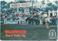 <span class="caption-caption">Warwick Rodeo - held the last week-end in October every year, attracts thousands of visitors, Warwick</span>, c1970-2000. <br />Postcard, collection of <span class="caption-contributor">Murray Views Collection</span>.