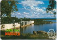 <span class="caption-caption">Leslie Dam - A popular Sailing and Skiing area situated only 11 kms west of Warwick</span>, c1970-2000. <br />Postcard, collection of <span class="caption-contributor">Murray Views Collection</span>.