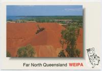 <span class="caption-caption">Bauxite Stockpile, Weipa</span>, c1970-2000. <br />Postcard, collection of <span class="caption-contributor">Murray Views Collection</span>.
