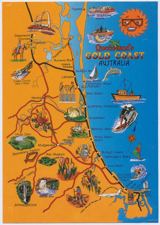 Gold Coast Attractions Map