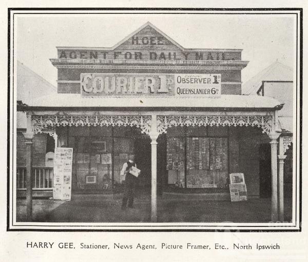 Harry Gee, Stationer, News Agent, Picture Framer, etc North Ipswich ...